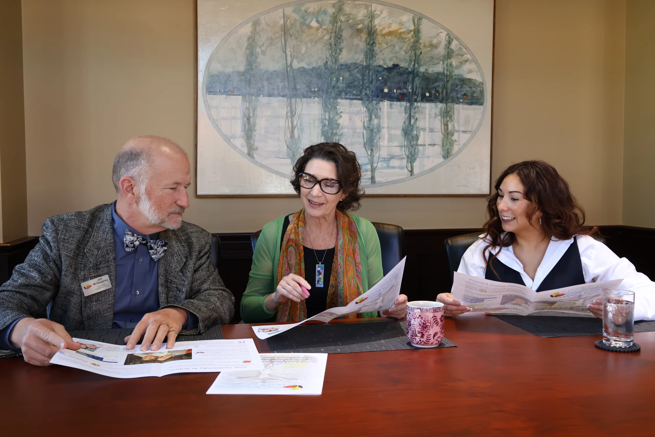 OCCF's Jennifer Meckling meets with Catholic Charities