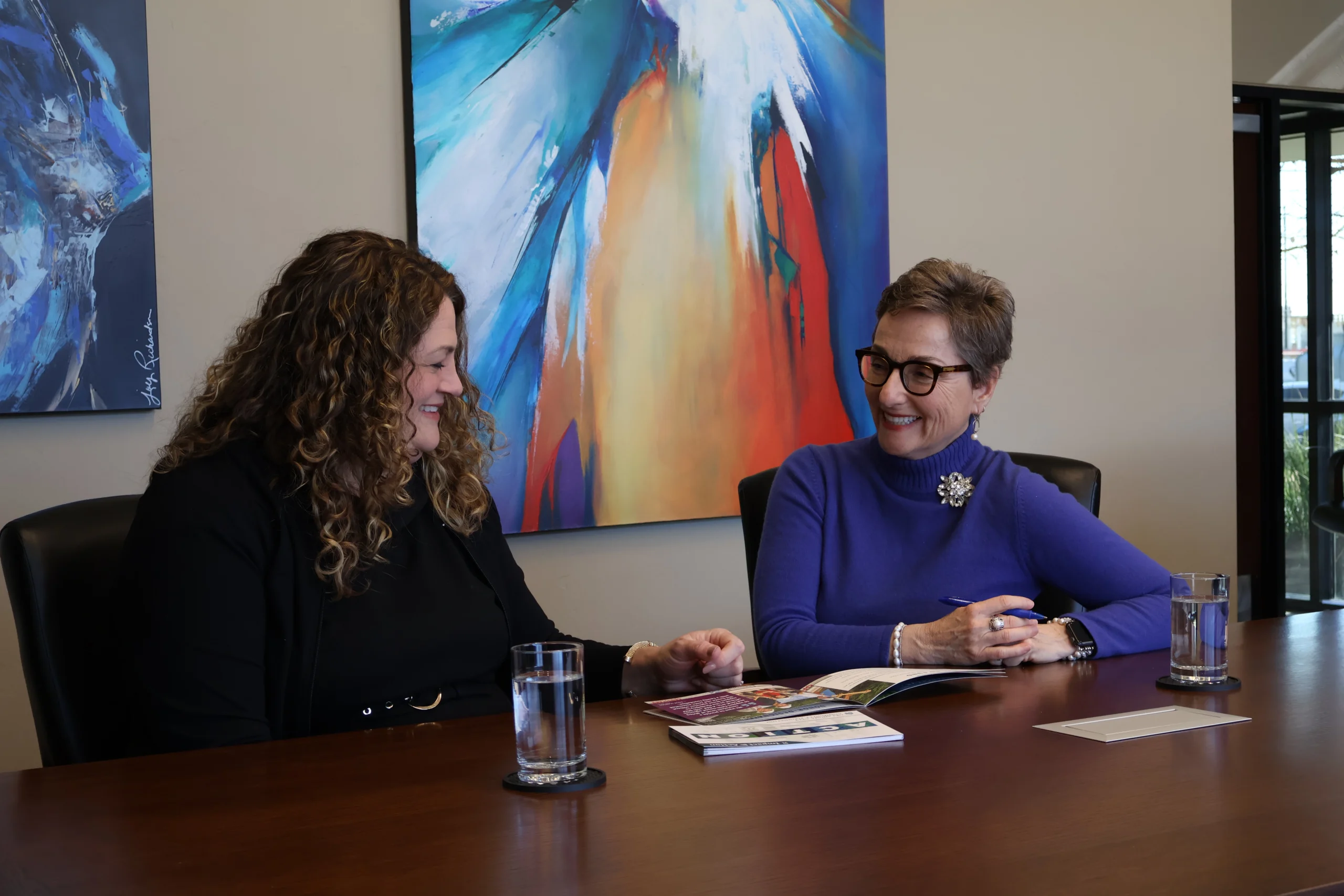 Julie Dais working with Jennifer Wright 