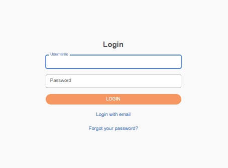 Screenshot of fund portal login page