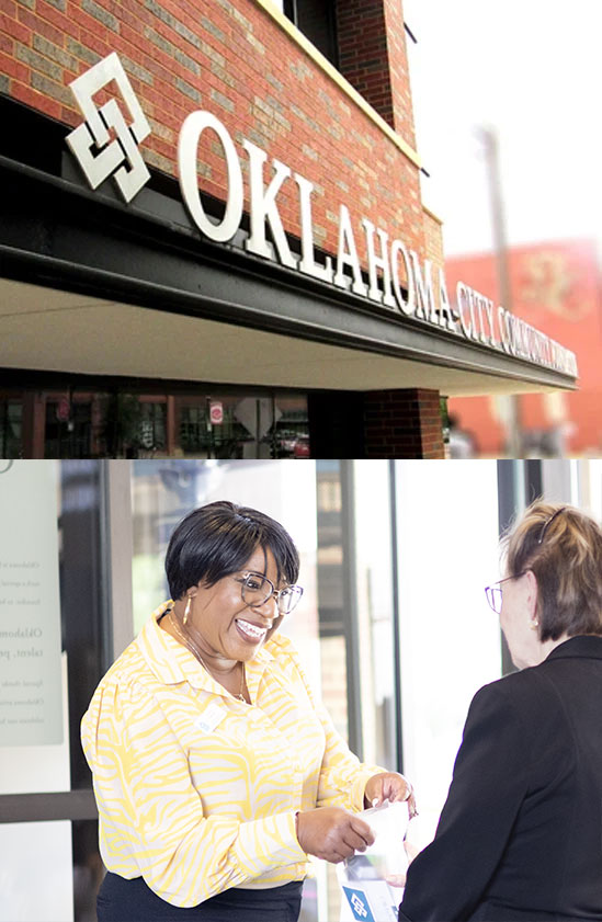 OCCF Building and Staff Member